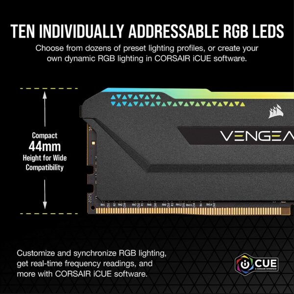 Corsair - vengeance rgb pro sl 32gb (2pk x 16gb) 3200mhz ddr4 c16 dimm desktop memory - black best price in pakistan at daddu charger