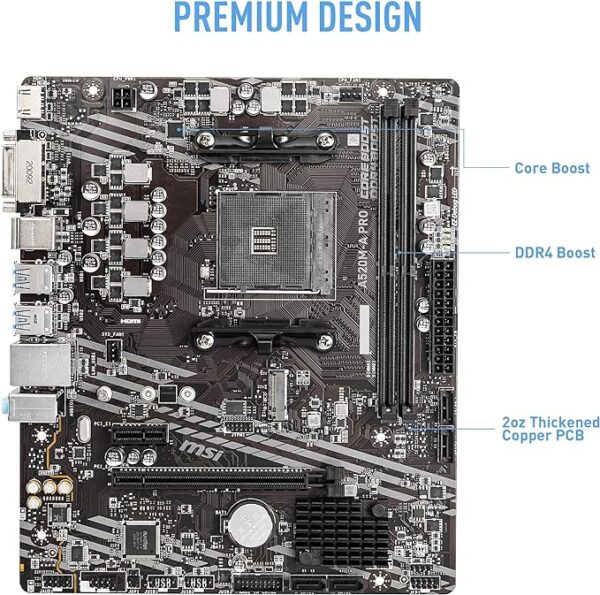 Msi a520m a pro ddr4 amd motherboard dadducharger. Com 4