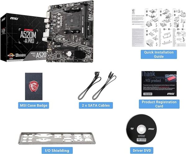 Msi a520m a pro ddr4 amd motherboard dadducharger. Com 6