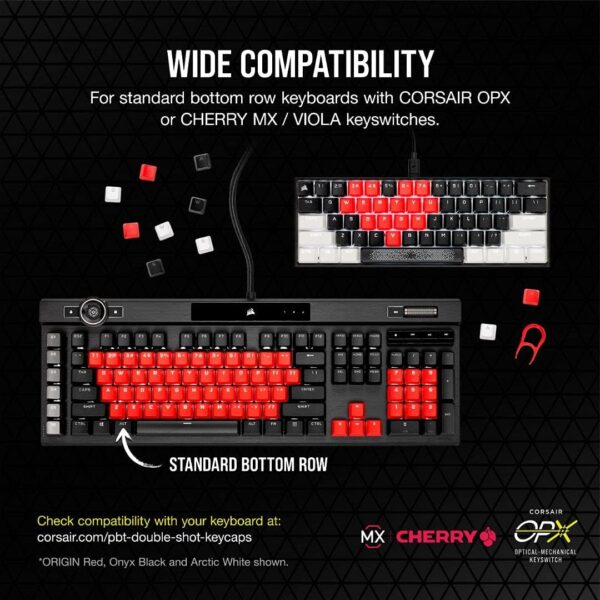 Corsair pbt double-shot pro keycap mod kit — origin red best price in pakistan at daddu charger