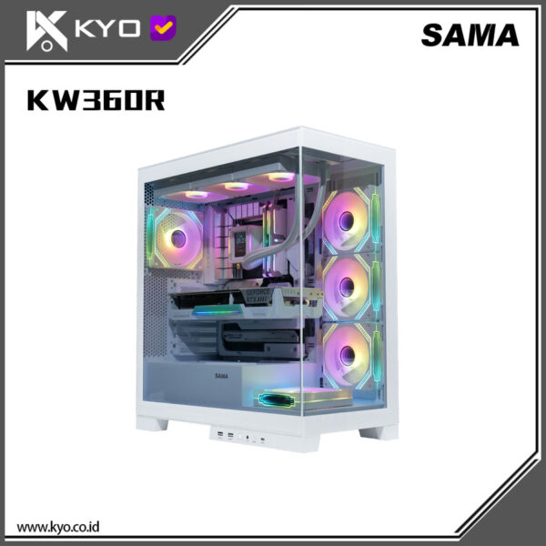 SAMA KW360R LCD Display 360mm Liquid Cooler White - Image 3