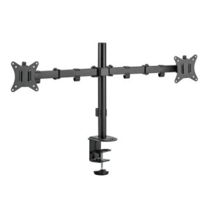 MXG BMA-24P Dual Monitor Steel Articulating Monitor Mount Matte Black1