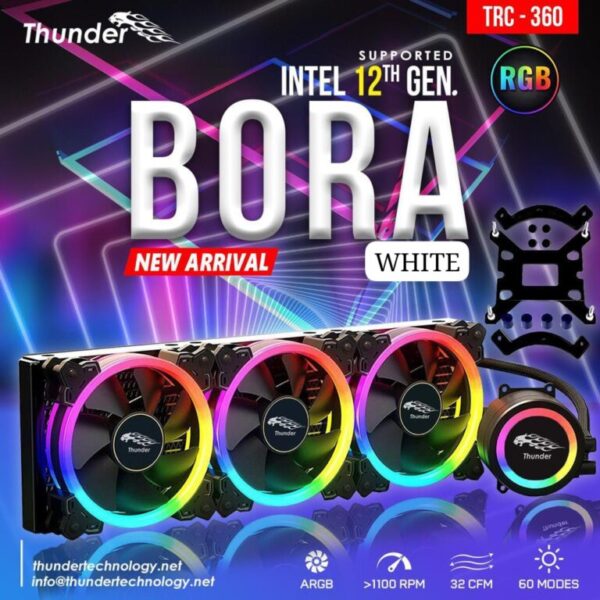 Thunder bora 360mm aio liquid cooler white