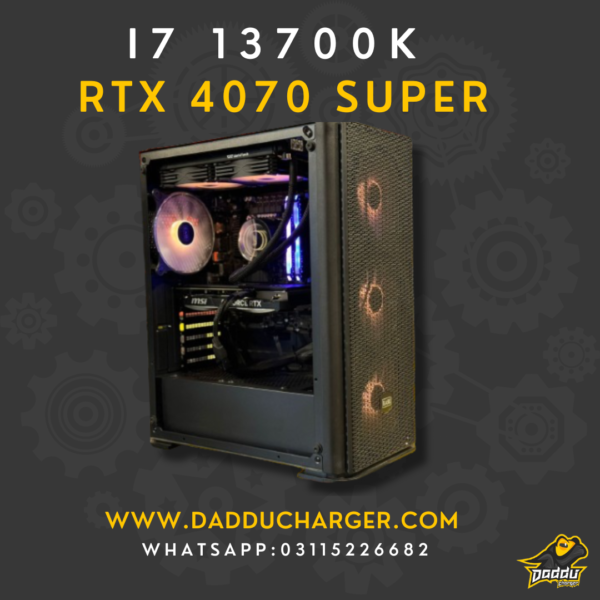 Best 17 13700k with 4070 Super in 2024 available in cheapest price at Daddu Charger Rawalpindi Pakistan