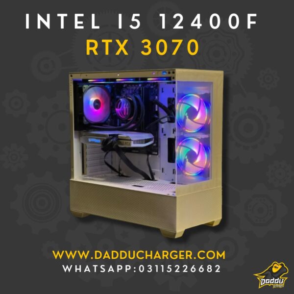 Best Intel i5 12400F with RTX 3070 Gaming PC available in cheapest price at Daddu Charger Rawalpindi Pakistan