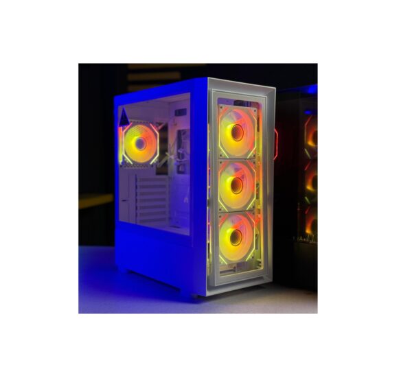 Sonic - C05 Gaming Case With 4 RGB Fans - White