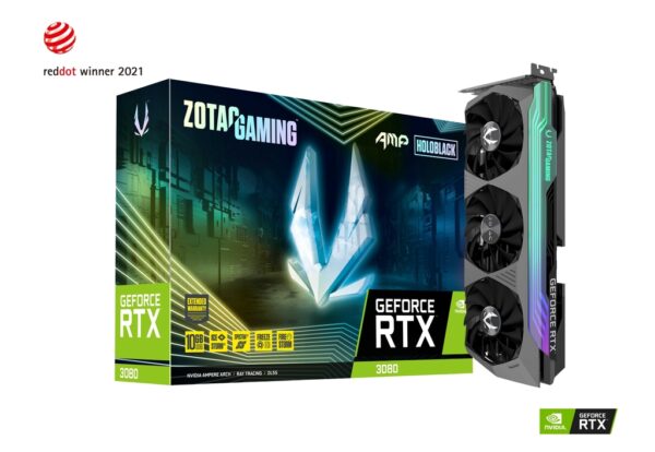 ZOTAC AMP HOLOBLACK GEFORCE RTX 3080 10GB ICE STORM GRAPHIC CARD