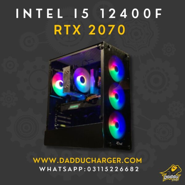 Best Intel i5 12400f with 2070 in 2024 available in cheapest price at Daddu Charger Rawalpindi Pakistan