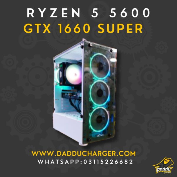 Best Gaming PC Ryzen 5 5600 with GTX 1660s Super available in cheapest price at Daddu Charger Rawalpindi Pakistan