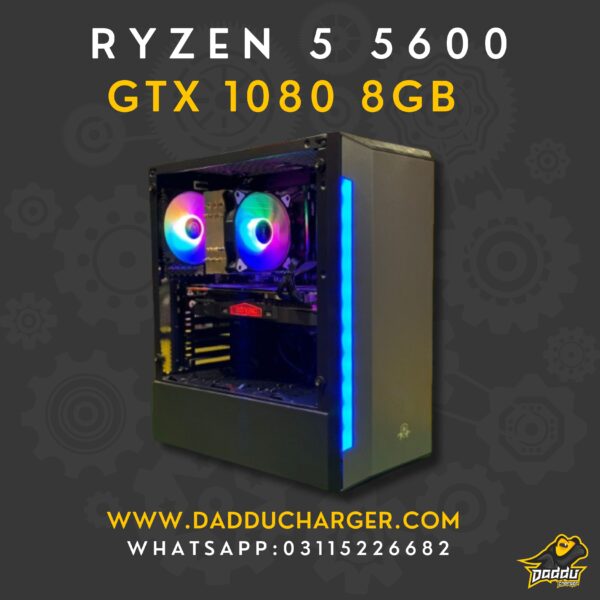 Best ryzen 5 5600 with gtx 1080 8gb gaming pc build available in cheapest price at daddu charger rawalpindi pakistan