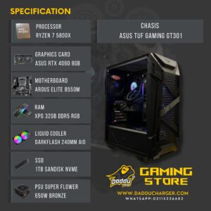 Best Ryzen 7 5800X with RTX 4060 8GB Gaming PC Build available in cheapest price at Daddu Charger Rawalpindi Pakistan