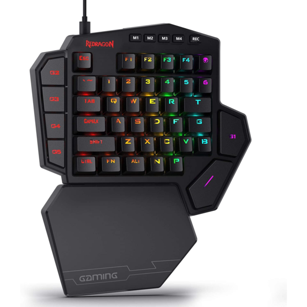 REDRAGON Diti Elite One-Handed RGB Wireless Mechanical Gaming Keyboard – Black