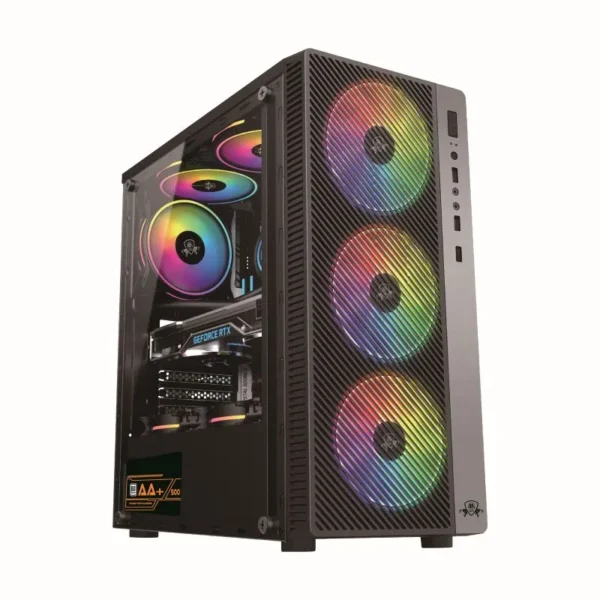 Aa tiger fury gaming case with 3 rgb fans black dadducharger. Com price in pakistan gaming chassis rgb gaming chassis