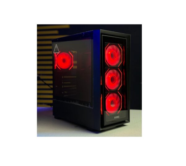 Sonic C05 Gaming Case With 4 Fans Rgb Black